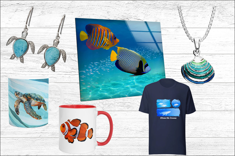 selection of marine life themed gifts