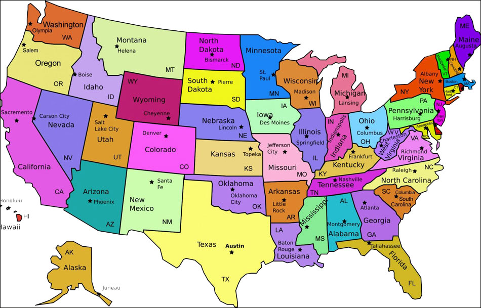 Map of United States