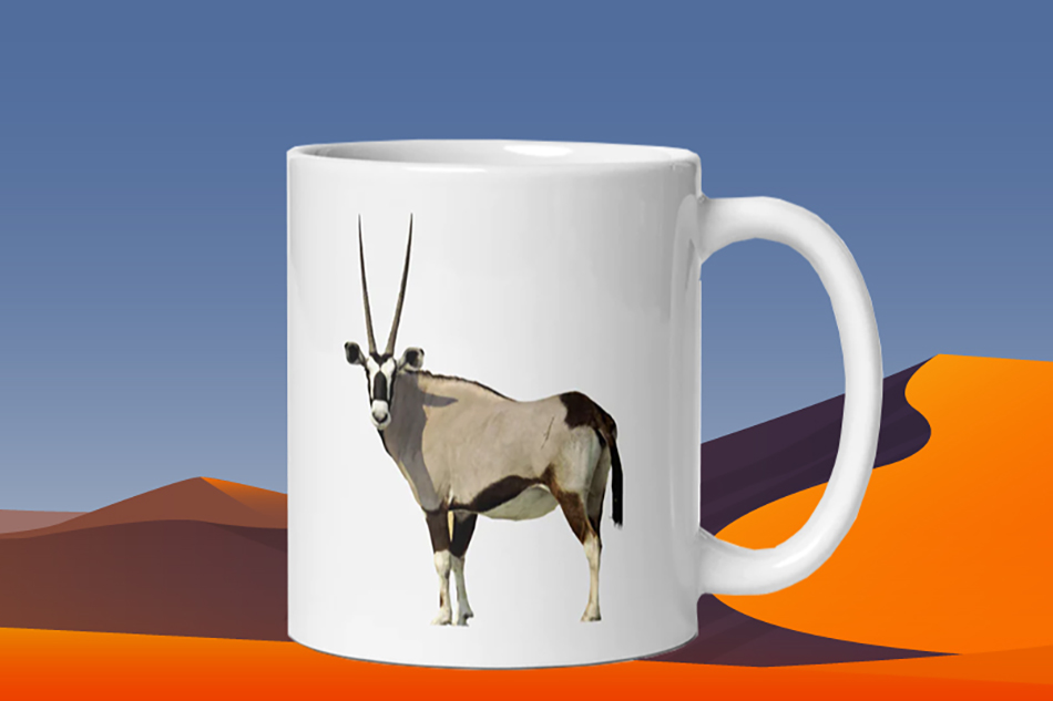 coffee cup with oryx